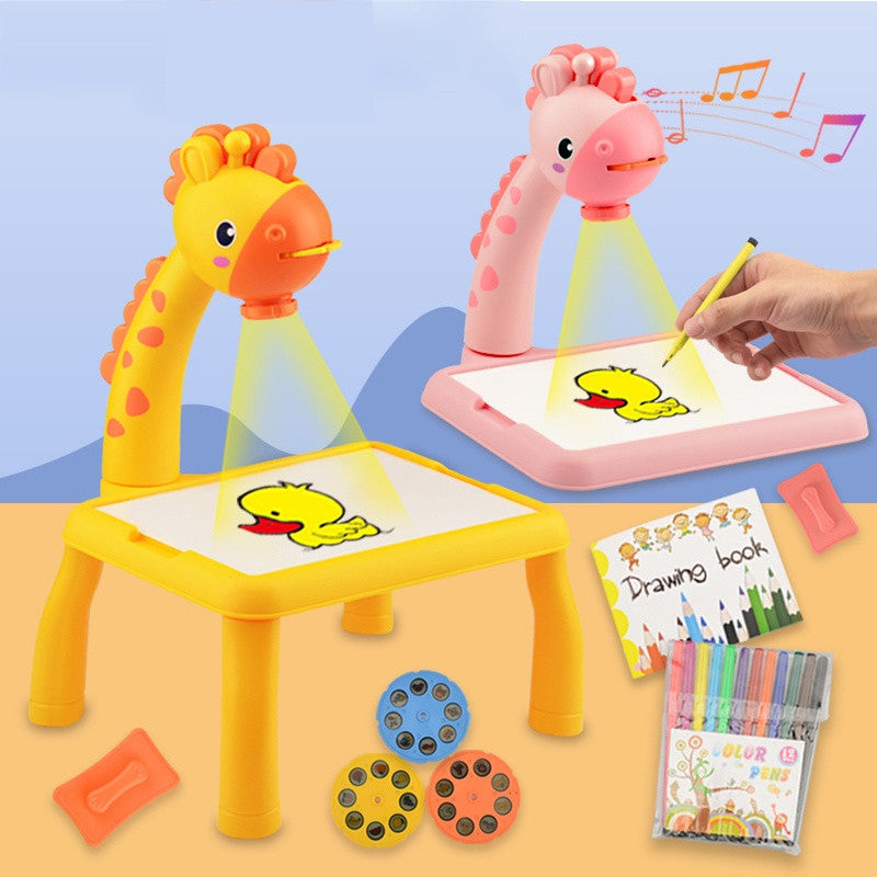 Mesa de dibujo infantil con proyector LED + ENVIÓ GRATIS